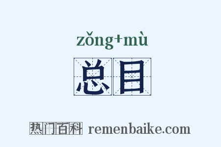 总目是什么意思的图片